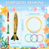 Shyllin Pack of 8 Underwater Diving Toys for Children, Digital