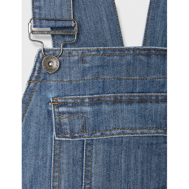 Enzo Men's EZD390 VEN Denim Dungarees Overalls, Light Stonewash, 30