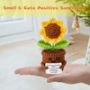 Yisowank Funny Positive Sunflowers Crochet with Encouraging Card + Cute