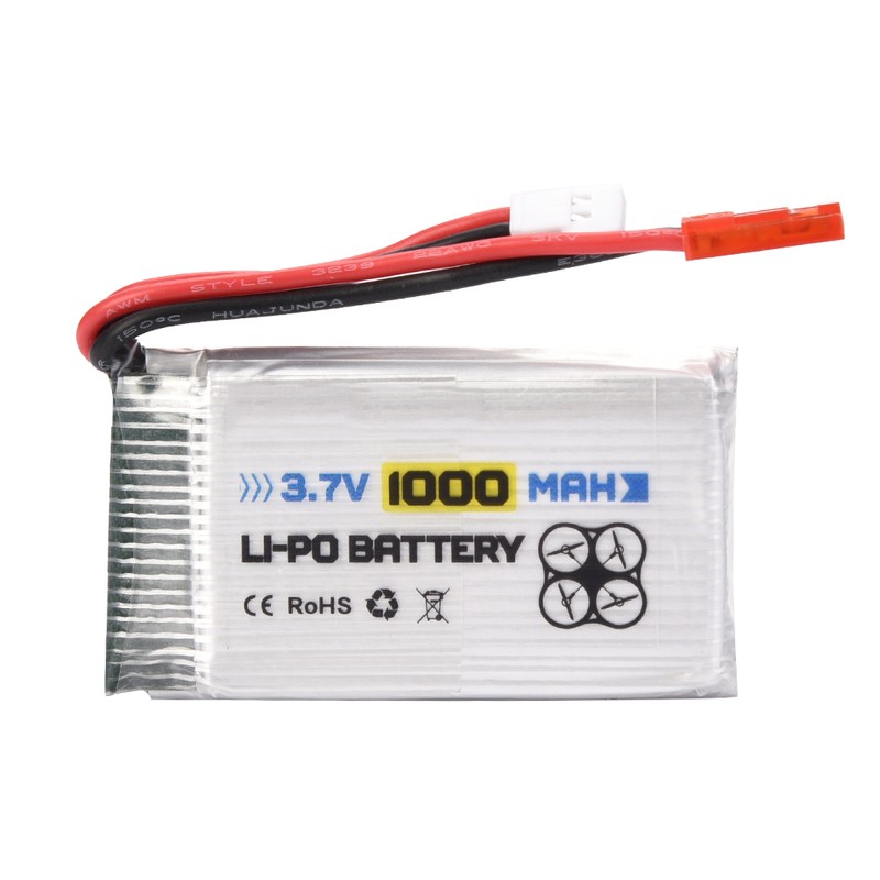 ENGPOW 3.7V 1000mAh 25C JST Plug Rechargeable LiPo Battery for