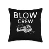 Blow Crew Autumn Leaf Blower Throw Pillow