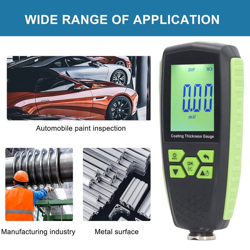 Paint Thickness Gauge Handheld Digital Display Car Coating Thickness Meter
