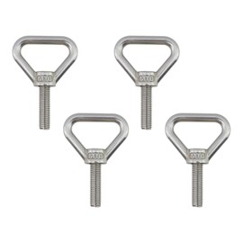 Mewutal 4pcs M10×33mm Triangular Ring Eye Bolts Stainless Steel Lifting Shoulder Eye Bolts M10 Male Screw Thread Machinery Shoulder Ring Thread Screw