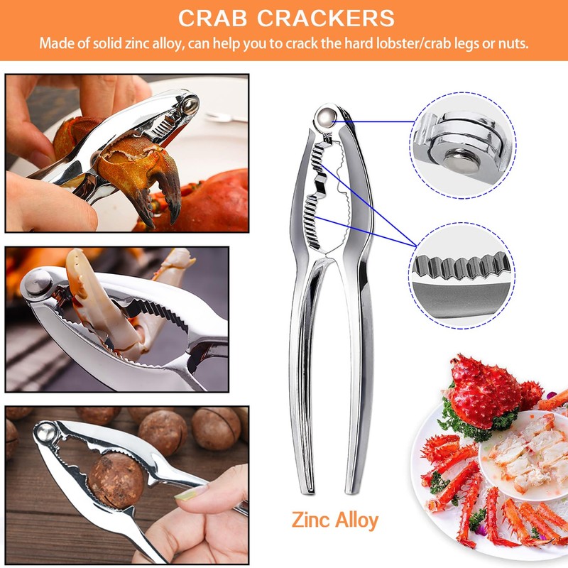 Crab Crackers And Tools, Crab Leg Cracker Tool Set Of