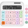 HUTUDD Mechanical Switch Calculator, Desktop Calculator, White Calculators Big Buttons,