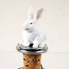 White Rabbit Bottle Stopper