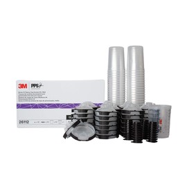 3M PPS 2.0 Spray Gun Cup, Lids and Liners Kit, 26112, Midi, 13.5 Ounces, 200-Micron Filter, Use for Cars, Furniture, House and More, 1 Paint Cup, 50 Disposable Lids and Liners, 32 Sealing Plugs
