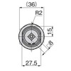 タキゲン 防水ロックハンドル 片抜け A-60-A