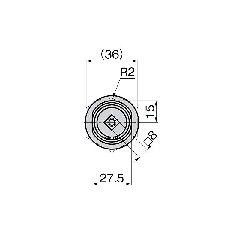 タキゲン 防水ロックハンドル 片抜け A-60-A