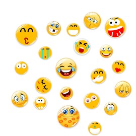 21 Smiley Magnets Fridge Magnets Children, Small Funny Magnets for Kitchen, Home, School, Classroom, Whiteboard, Cute Decoration