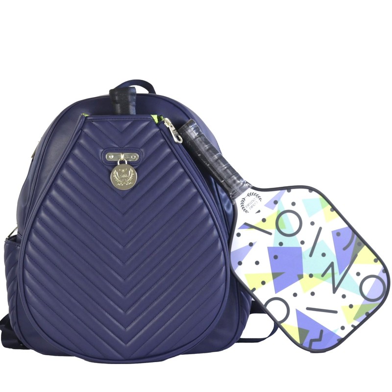 Monaco Chevron Azure Tennis/Pickleball Backpack
