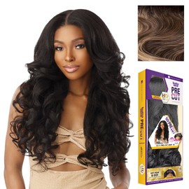 Sensationnel Butta Lace Precut Wigs - Unit 12 Glueless Extra Wide 5 Inch Deep Parting Synthetic Pre Tweezed Smaller Knot Hairline (BALAYAGEMOCHA)