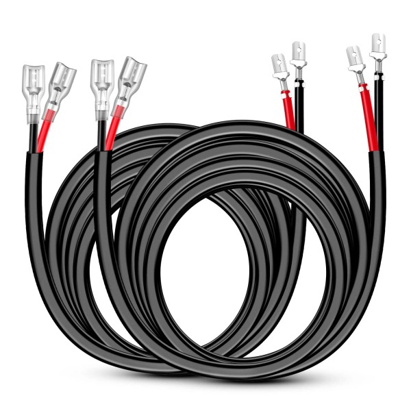 Nilight LED Light Bar Wiring Harness 2 PCS 12 AWG