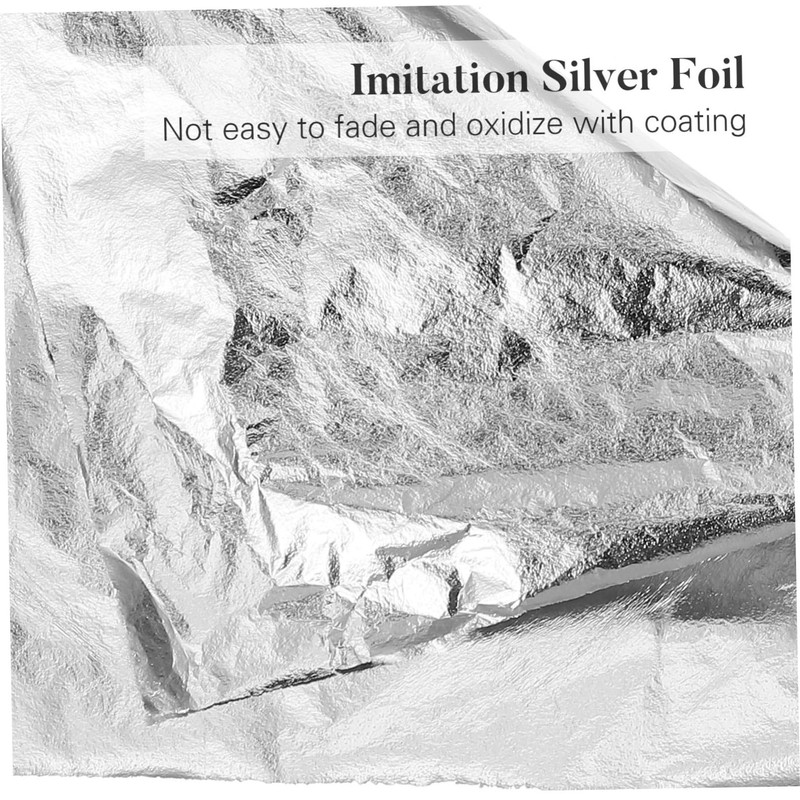 VILLFUL 100pcs Silver Gilding Foil Imitation Gold for DIY Art
