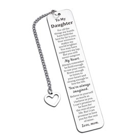 Daughter Birthday Gifts from Mom Dad - Valentine Sentimental Gifts for Adult Daughter to My Daughter, Daughter Bookmark for Girl 16th Birthday Gift Teen Girls Graduation Valentine Day for Daughter