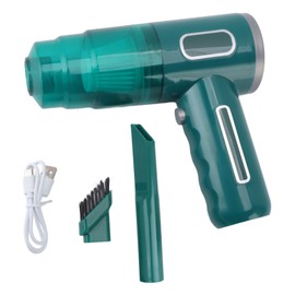 Portable Car Vacuum Cleaner Professional Efficient Safe Cordless Handheld Vacuum Cleaner for Car Home Pet Hair Travel Cleaning Green