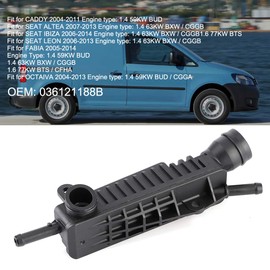 Tubo de Calefacción Compensación de Tubo ABS Negro 036121188B Tubo de Calefacción Bloque de Motor Válvula de Ventilación Cárter Manguera de Ventilación Manguera de Tubo de Calefacción