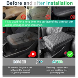 GAFAT Compatible with Kia Sportage NQ5 2022 2023 2024 2025 (Automatic) Centre Armrest Cover, Sportage 2024 Centre Console Armrest Protection, Leather Padding, Sportage 2024 Accessories (Black)