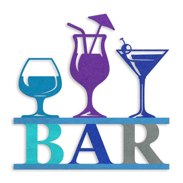 ARTINME Metal Bar Wall Decor,Modern Fashion Bar Decorations For The