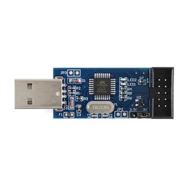 AVR USBISP Programmer - USB ASP for ATMEGA8/128, Reliable Performance with 10Pin to 6Pin Adapter, Compatible with Win7 64