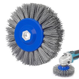 Shineboc Sanding Brushes 180 Grit 150 mm Nylon Brush Wire Drawing Wheel Brush Polishing Brush for Satin Machine Polishing Disc Brush Bristle Brush Grit Brush M14