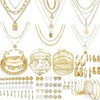 Juego de Joyería Dorada para Mujer, Joyería de Oro para