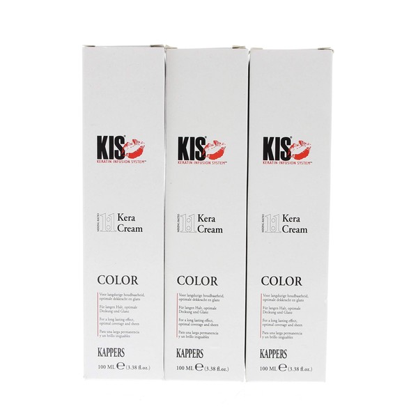KIS KeraCream Colour Permanent Hair Colour Cream, 100 ml, Red,