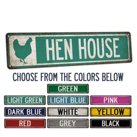 Hen House Sign Chicken Coop Sign Chicken Coop Décor Metal Signs Farm Décor Chicken Coop Accessories Wall Décor Made In USA 104180017002