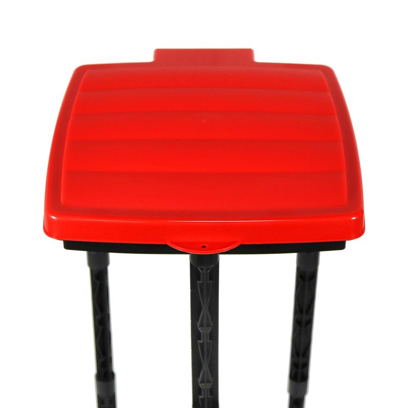 com-four® garbage bag stand with lid, can be set up