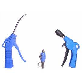 Canadian Tool and Supply 3 pc Compressed Air Blow Gun Kit, Includes Pistol Grip, Turbo Tip and Mini/Pneumatic Duster Set Shop Tool Compressor Accessory (BGS-3)