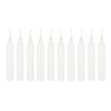 Mega Candles 10 pcs Unscented 4 Inch White Taper Candles,