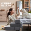 Foldable 18 Inch Wide 3 Step Wide Dog Stairs for