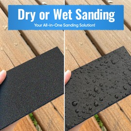 150 Grit Sandpaper - 50 Sheets, 9x11 in, Durable Silicon Carbide Abrasive for Woodworking and Surface Preparation Wet or Dry