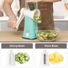 MIXX UNIQ Rotary Cheese Grater - 3 Blades,Veg, Fruit, Nuts