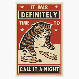 It Was Definitely Time To Call It A Night Waterproof Vinyl Window Bumper Sticker Decal 5"