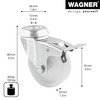 WAGNER Swivel Castor with Back Hole Diameter 75 mm Height