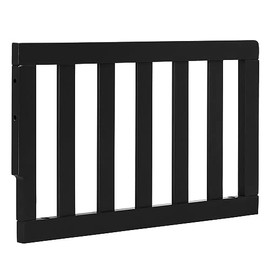 Dream On Me Convertible Crib Toddler Guard Rail in Matte Black Vintage