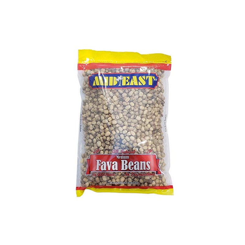Mid East Medium Fava Beans 24oz (680g), All natural, No