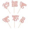 Cupcake-Topper zum 45. Geburtstag, glitzernde 45. Geburtstag, "Happy 45th Straight