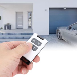 RF Remote Control, Wireless 4 Channel 433Mhz Remote Relay Switch, for Garage Doors, Home Security, Universal Learning Cloning Controller, Fast Copy Data
