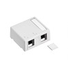 Leviton 41089-2WP QuickPort Surface Mount Housing, 2-Port, Includes 1 Blank