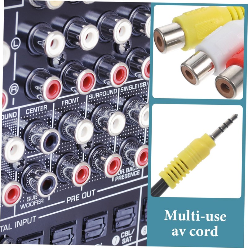 LABRIMP 3Pcs Video Adapter Cord to Female Audio Video Cable