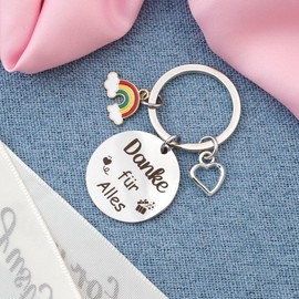 LSVGSAK Thank You Gifts, Leaving Gift, Teacher Gift, Leaving Gift, Teacher Gift, Colleague Gift, Christmas Gifts for Women, Key Ring, Birthday Gift, White