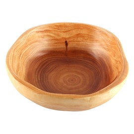 Ieron Natural Wood Fruit Bowl for Distinctive Decor Irregular Creative Wood Bowl Root Carved Bowl Handmade Serving Wooden Fruit Bowl for Kitchen Counter 20-24cm