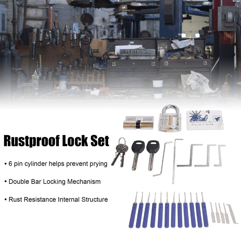 Rustproof Lock Set Stainless Steel Hanging Lock with Keys Outdoor