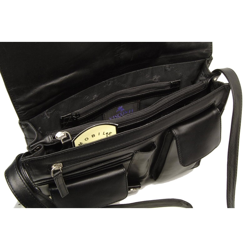 VISCONTI - Women's Medium Leather Cross Body Bag - Office