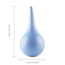 (90ml)Rubber Suction Ear Syringe, Hand Bulb Syringe Ear Washing Squeeze Bulb- Blue Smooth