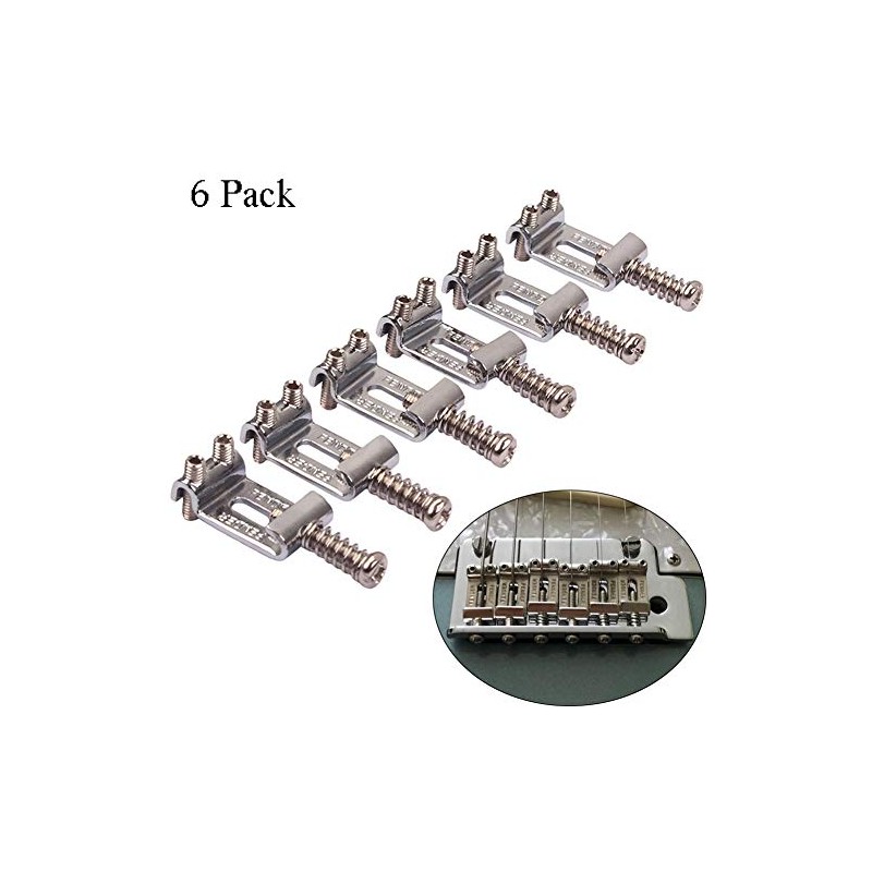 RuiJOTWAT 6 Pack Roller Tremolo Bridge Saddles for Electric Guitars,