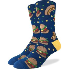 Good Luck Sock Men's Burgers & Hotdogs Socks, Adult