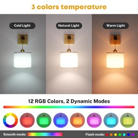 NookNova Battery Operated Wall Sconces Set of 2, 8000mAh Rechargeable Sconce 15 Colors Dimmable Wall Sconce Wireless Battery Powered Sconces Decor Wall Lights for Living Room Bedroom Gold